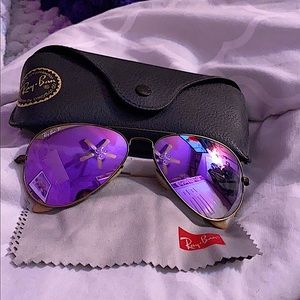 Purple Reflective Ray Bans